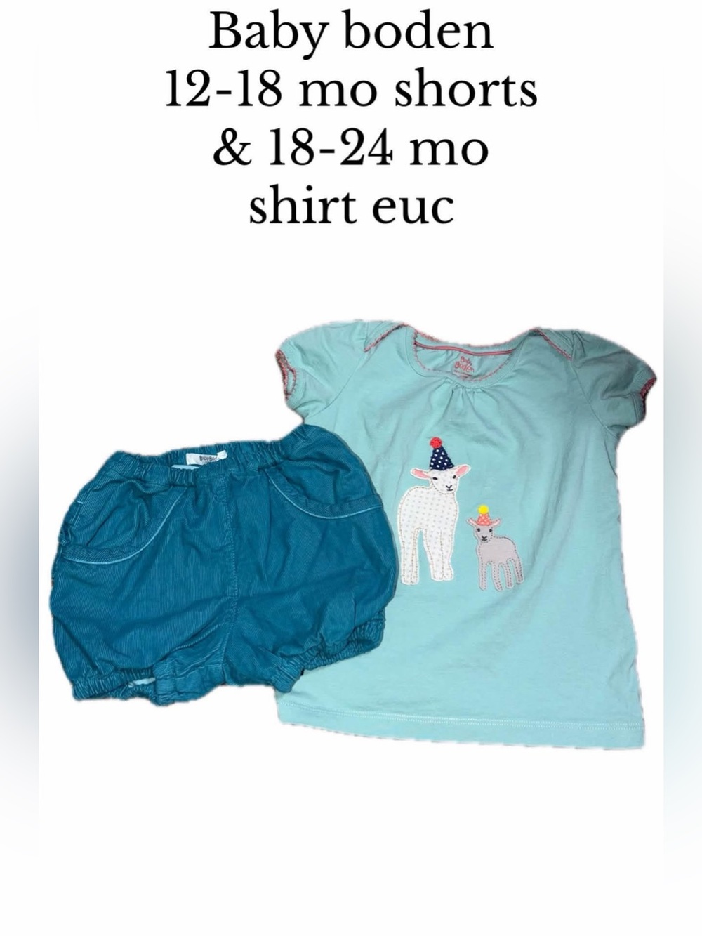 Baby boden shirt shorts